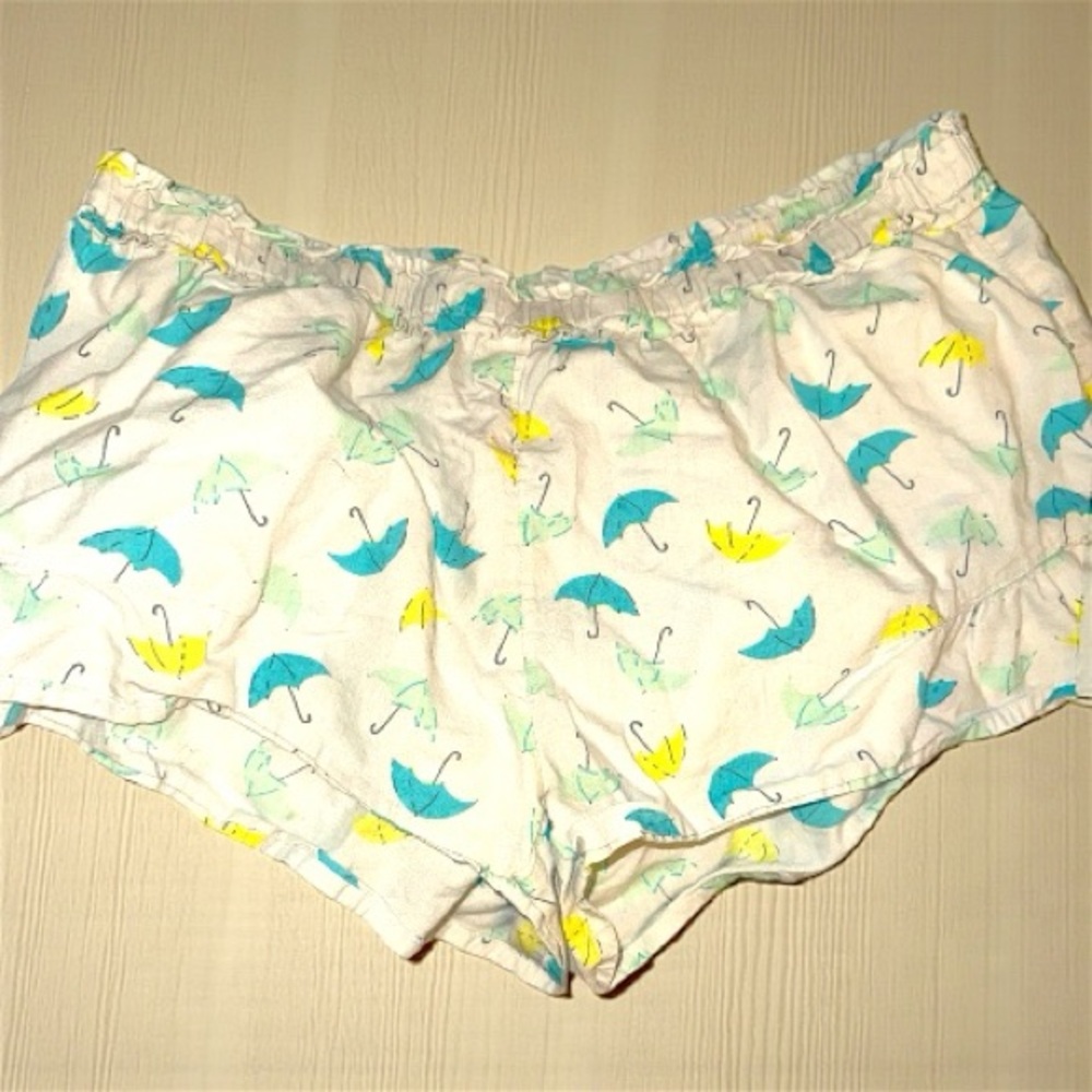 Aerie Ruffled Boxer Shorts with Umbrella Print